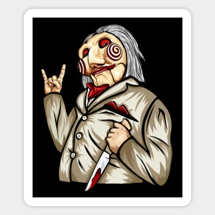 Saw Movie Jigsaw Billy the Puppet Magnet